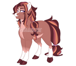 Size: 3200x2800 | Tagged: safe, artist:gigason, imported from derpibooru, oc, oc:sugar spice, earth pony, pony, female, mare, obtrusive watermark, offspring, parent:sunburst, parent:swoon song, simple background, solo, transparent background, watermark