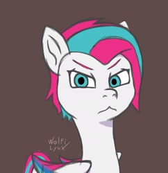 Size: 2021x2092 | Tagged: safe, artist:wolfilyux, imported from derpibooru, zipp storm, pegasus, pony, spoiler:g5, spoiler:my little pony: tell your tale, spoiler:tyts01e07, bust, clip trot, g5, my little pony: tell your tale, portrait, simple background, solo, wet, wet mane, wet mane zipp storm