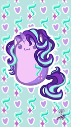 Size: 1080x1920 | Tagged: safe, artist:stainedglasslighthea, imported from derpibooru, starlight glimmer, pony, unicorn, :3, beady eyes, bean pony, cute, female, glimmerbetes, phone wallpaper, potato pony, solo, wallpaper