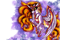 Size: 3000x2000 | Tagged: safe, artist:stainedglasslighthea, imported from derpibooru, daybreaker, alicorn, pony, a royal problem, cute, diabreaker, female, mare, open mouth, solo, wallpaper