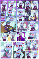 Size: 1200x1800 | Tagged: safe, artist:princessemerald7, imported from derpibooru, sugarcoat, human, dance magic, equestria girls, friendship games, spoiler:eqg specials, clothes, collage, crystal prep academy uniform, female, pigtails, school uniform