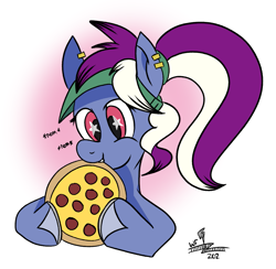 Size: 1167x1137 | Tagged: safe, artist:whirlwindflux, imported from derpibooru, oc, oc only, oc:single slice, earth pony, pony, female, food, mare, meat, pepperoni, pepperoni pizza, pizza, simple background, solo, white background