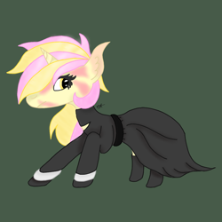 Size: 1000x1000 | Tagged: safe, artist:artiststr, imported from derpibooru, oc, oc:rosy gleam, pony, unicorn, fallout equestria, clothes, fallout equestria: violets adventure, pink cloud (fo:e), skirt