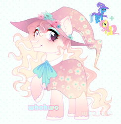 Size: 2176x2220 | Tagged: safe, artist:whohwo, imported from derpibooru, fluttershy, trixie, pony, base used, colored hooves, female, fusion, hat, makeup, male, mare, raised hoof, simple background, smiling, stallion, white background, witch hat