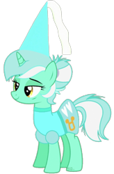 Size: 698x1062 | Tagged: safe, artist:darlycatmake, imported from derpibooru, lyra heartstrings, pony, unicorn, amused, clothes, dress, dressup, female, hair bun, happy, hat, hennin, lidded eyes, lyra is amused, lyrabetes, mare, older, older lyra heartstrings, princess, princess lyra heartstrings, simple background, smiling, solo, tied hair, transparent background, wrinkles