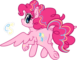 Size: 944x736 | Tagged: safe, artist:cutiesparke, imported from derpibooru, part of a set, pinkie pie, pegasus, pony, alternate cutie mark, balloonbutt, butt, chest fluff, dock, ear fluff, featureless crotch, female, frog (hoof), hoof heart, looking at you, looking back, looking back at you, pegasus pinkie pie, plot, race swap, simple background, solo, tail, transparent background, underhoof, walking, watermark, windswept mane