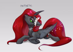 Size: 3069x2160 | Tagged: safe, artist:lunnita_pony, imported from derpibooru, oc, oc only, oc:void, alicorn, pony, alicorn oc, horn, nose piercing, nose ring, piercing, solo, wings