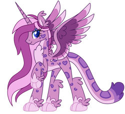 Size: 2562x2340 | Tagged: safe, artist:lupulrafinat, imported from derpibooru, oc, oc only, oc:wild dawn, alicorn, hybrid, pony, alicorn oc, eyelashes, female, horn, makeup, simple background, smiling, solo, transparent background, wings