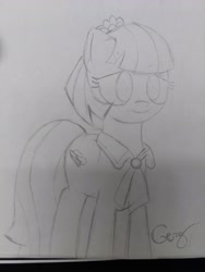 Size: 3468x4624 | Tagged: safe, artist:realgero, imported from derpibooru, coco pommel, earth pony, pony, pencil drawing, solo, traditional art