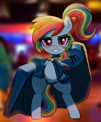 Size: 1950x2369 | Tagged: safe, alternate version, artist:_ton618_, imported from derpibooru, rainbow dash, pegasus, pony, alternate hairstyle, belly, bipedal, clothes, exposed belly, female, gameloft interpretation, lidded eyes, mare, ponytail, solo