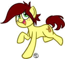 Size: 408x370 | Tagged: safe, artist:serenamidori, imported from derpibooru, oc, oc only, oc:canni soda, earth pony, pony, 2012, earth pony oc, female, freckles, mare, simple background, solo, transparent background