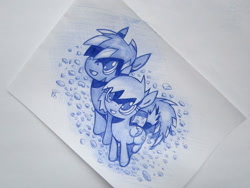 Size: 2144x1608 | Tagged: safe, artist:unitoone, imported from derpibooru, oc, oc only, pegasus, pony, traditional art