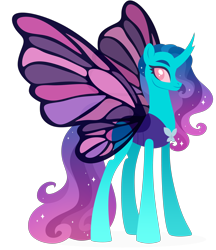 Size: 2592x3000 | Tagged: safe, artist:kabuvee, imported from derpibooru, oc, changedling, changeling, butterfly wings, simple background, solo, transparent background, wings