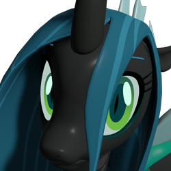 Size: 4000x4000 | Tagged: safe, alternate version, artist:wissle, imported from derpibooru, queen chrysalis, changeling, 3d, absurd resolution, blender, canterlot wedding 10th anniversary, crown, exploitable meme, female, frown, jewelry, looking at you, mare, megamind, meme, meme template, no bitches?, regalia, sad, simple background, solo, template, textless version, transparent background, wings