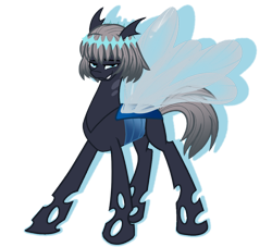 Size: 1024x931 | Tagged: safe, artist:geraritydevillefort, imported from derpibooru, changeling, pony, changelingified, fate/grand order, oberon vortigern, ponified, simple background, solo, species swap, transparent background