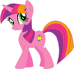 Size: 379x356 | Tagged: safe, artist:selenaede, artist:user15432, imported from derpibooru, beachberry, pony, unicorn, base used, female, full body, g4, generation leap, hooves, horn, looking at you, mare, recolor, simple background, smiling, solo, standing, tail, white background