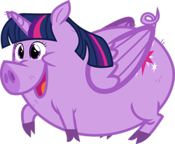 Size: 1200x989 | Tagged: artist needed, source needed, safe, imported from derpibooru, twilight sparkle, alicorn, pig, cloven hooves, cute, female, folded wings, full body, horn, open mouth, open smile, pigified, simple background, smiling, solo, species swap, transparent background, twilight porkle, twilight sparkle (alicorn), wings