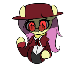 Size: 2000x2000 | Tagged: safe, artist:arche, imported from derpibooru, fluttershy, bat pony, alucard, alushy, bat ponified, flutterbat, hat, hellsing, race swap, red eyes, simple background, solo, transparent background