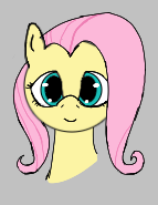 Size: 143x185 | Tagged: safe, fluttershy, pony, aggie.io, lowres, simple background, smiling