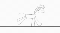 Size: 560x314 | Tagged: safe, artist:anotherdeadrat, big macintosh, earth pony, animated, male, monochrome, running, simple background, sketch, stallion