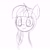 Size: 2048x2048 | Tagged: safe, artist:huodx, twilight sparkle, pony, unicorn, female, mare, monochrome, simple background, smiling