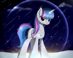 Size: 3500x2800 | Tagged: safe, artist:av-4, imported from derpibooru, oc, oc only, pony, unicorn, snow, snowfall, solo