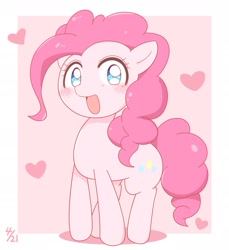 Size: 2025x2209 | Tagged: safe, artist:auntie_grub, imported from derpibooru, pinkie pie, earth pony, pony, female, heart, heart eyes, looking at you, mare, open mouth, simple background, solo, white background, wingding eyes