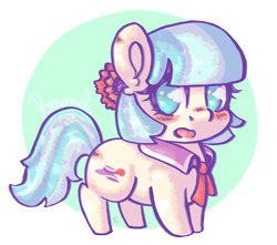 Size: 2244x1980 | Tagged: safe, artist:bl--blacklight, imported from derpibooru, coco pommel, pony, blushing, chibi, cocobetes, cute, eyelashes, female, mare, no pupils, simple background, solo, transparent background