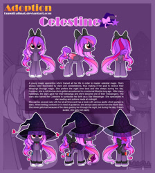 Size: 1526x1700 | Tagged: safe, artist:lupulrafinat, imported from derpibooru, oc, oc only, pegasus, pony, clothes, eyelashes, female, hat, mare, pegasus oc, reference sheet, witch hat, zoom layer