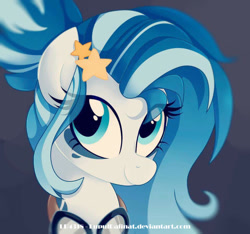 Size: 959x898 | Tagged: safe, artist:lupulrafinat, imported from derpibooru, oc, oc only, earth pony, pony, bust, earth pony oc, eyelashes, goggles, smiling, solo