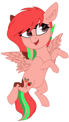 Size: 1245x2195 | Tagged: safe, alternate version, artist:moonert, imported from derpibooru, oc, oc only, pegasus, pony, eyelashes, female, mare, pegasus oc, rearing, simple background, smiling, solo, transparent background