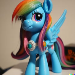 Size: 1024x1024 | Tagged: safe, imported from derpibooru, rainbow dash, pony, figurine, generator:dall-e 2, solo