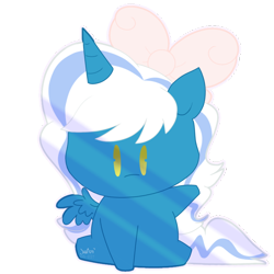 Size: 768x768 | Tagged: safe, artist:natytheartist, imported from derpibooru, oc, oc:fleurbelle, alicorn, adorabelle, alicorn oc, bow, chibi, cute, female, hair bow, horn, mare, ocbetes, simple background, transparent background, waving, waving at you, wings