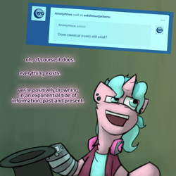 Size: 800x800 | Tagged: safe, artist:captainhoers, imported from derpibooru, oc, oc only, oc:candy chip, cyborg, unicorn, the sunjackers, cyberpunk, female, hat, mare, top hat