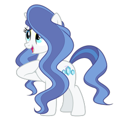 Size: 2576x2388 | Tagged: safe, artist:galaxyswirlsyt, imported from derpibooru, oc, oc only, oc:sky city, pony, unicorn, base used, female, full body, high res, hoof on chest, hooves, horn, mare, offspring, open mouth, open smile, parent:fancypants, parent:rarity, parents:raripants, show accurate, simple background, smiling, solo, standing, tail, transparent background, two toned mane, two toned tail, unicorn oc