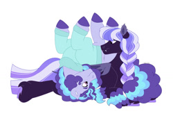Size: 1280x854 | Tagged: safe, artist:itstechtock, imported from derpibooru, oc, oc only, oc:boo berry, bat pony, earth pony, pony, clothes, female, lying down, mare, prone, simple background, sweater, white background