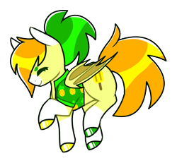 Size: 1134x1047 | Tagged: safe, artist:snozzzz, imported from derpibooru, oc, oc only, oc:pineapple popsicle, bat pony, pony, bat pony oc, clothes, simple background, solo, transparent background