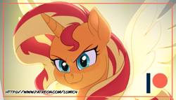 Size: 777x444 | Tagged: safe, artist:lummh, artist:maybehawthorn, imported from derpibooru, sunset shimmer, alicorn, pony, unicorn, comic:the princess of love, alicornified, female, mare, race swap, shimmercorn, solo