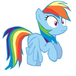Size: 832x828 | Tagged: safe, artist:benpictures1, imported from ponybooru, part of a set, rainbow dash, pegasus, pony, power ponies (episode), cute, dashabetes, female, flying, inkscape, shocked, simple background, solo, transparent background, vector