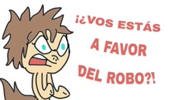 Size: 691x406 | Tagged: safe, oc, oc:javier milei, earth pony, pony, angry, argentina, blue eyes, earth pony oc, javier milei, male, politics, ponified, red text, simple background, spanish, spanish text, text, white background