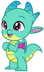 Size: 1024x1670 | Tagged: safe, artist:emeraldblast63, imported from derpibooru, dragon, spoiler:my little pony: make your mark, baby, baby dragon, g4, g5, g5 to g4, generation leap, male, my little pony: make your mark, simple background, solo, sparky sparkeroni, transparent background