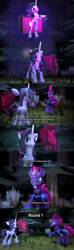 Size: 1280x4320 | Tagged: safe, artist:pika-robo, imported from derpibooru, fhtng th§ ¿nsp§kbl, tempest shadow, classical unicorn, pony, unicorn, them's fightin' herds, 3d, book, broken horn, butt, cloven hooves, comic, community related, crossover, dark magic, edgehorse, female, fight, horn, imminent fight, injustice 2, leonine tail, magic, mortal kombat, oleander (tfh), oleanderriere, parody, plot, scene parody, source filmmaker, text, unicornomicon, unshorn fetlocks