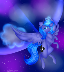 Size: 5300x6000 | Tagged: safe, artist:dejja-vu122, imported from derpibooru, princess luna, alicorn, pony, absurd resolution, magic, s1 luna, solo