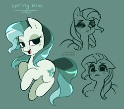 Size: 2500x2213 | Tagged: safe, artist:syrupyyy, imported from derpibooru, oc, oc only, oc:spring mint, earth pony, pony, female, mare, solo
