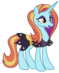 Size: 1500x1856 | Tagged: safe, artist:sketchmcreations, imported from derpibooru, sassy saddles, unicorn, canterlot boutique, clothes, dress, female, mare, open mouth, saddle, simple background, smiling, solo, tack, transparent background, vector