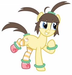 Size: 2685x2806 | Tagged: safe, imported from derpibooru, oc, oc only, earth pony, clothes, simple background, socks, solo, striped socks, white background