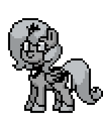 Size: 204x244 | Tagged: safe, imported from derpibooru, princess luna, alicorn, pony, moonstuck, pony town, female, filly, foal, monochrome, simple background, solo, transparent background, woona, younger