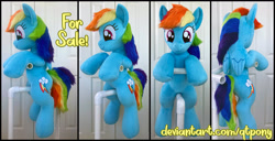 Size: 3969x2040 | Tagged: safe, artist:qtpony, imported from derpibooru, rainbow dash, pony, irl, photo, plushie, solo