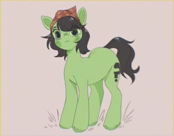 Size: 3400x2655 | Tagged: safe, artist:kotletova97, imported from derpibooru, oc, oc only, oc:filly anon, earth pony, pony, bandana, female, filly, foal, solo