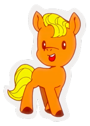 Size: 300x420 | Tagged: safe, imported from derpibooru, part of a set, screencap, earth pony, pony, spoiler:my little pony: make your mark, background removed, g5, my little pony: make your mark, my little pony: make your mark chapter 1, open mouth, simple background, solo, sticker, transparent background, unnamed character, unnamed pony